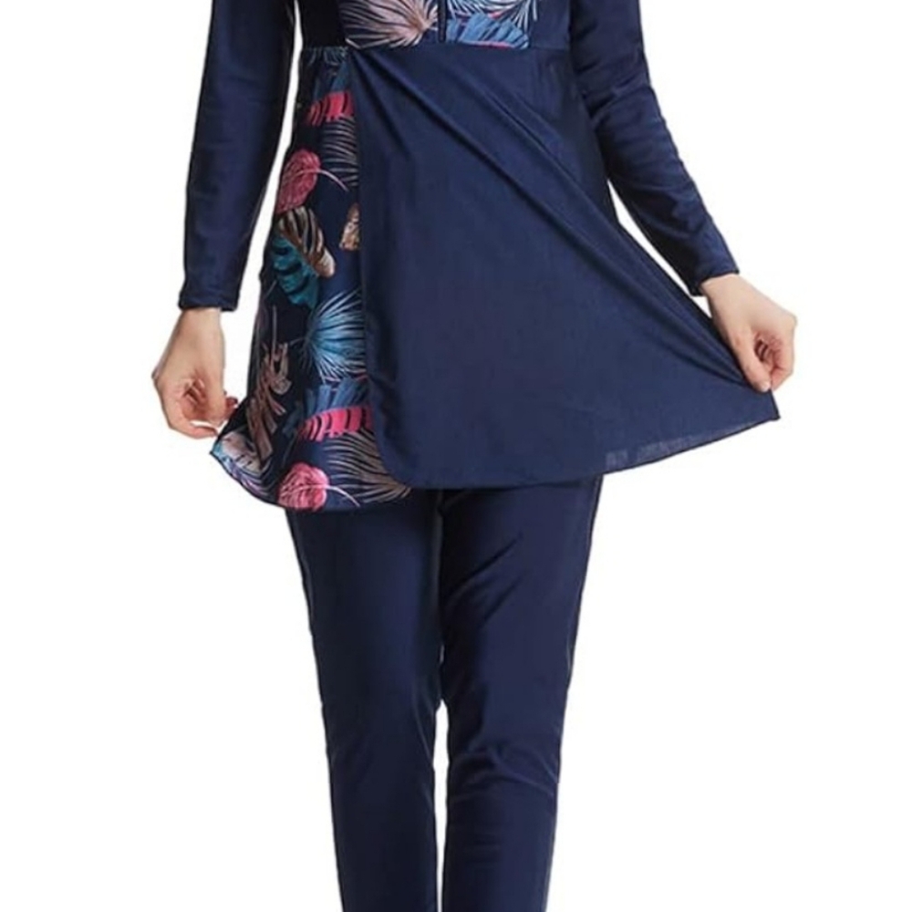 TONIGHT LAST CHANCE! 2 Piece Modest Swimsuit - Top and Pants Size M / L - Picture 8 of 12